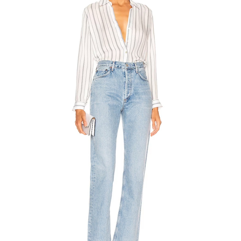 Agolde LANA Light Blue Straight Leg Jeans - Picture 9 of 9